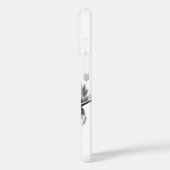 Moderne vrouw met Pet iPhone Case (Achterkant / Links)