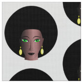 MODERNE VROUW MET STYLISH AFRO MOTIF STOF (Close Up)