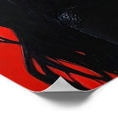 Moderne Vrouw Portret Schilderen Esthetisch Stijlv Poster (Hoek)