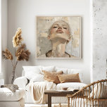 Moderne Vrouw Portret Schilderen Esthetische Muur  Poster<br><div class="desc">Vergroot uw ruimte met de verfijnde charme van de "Modern Woman Portrait Painting Aesthetic Wall Art." Dit boeiende kunstwerk toont een portret van een jonge vrouw, prachtig weergegeven in neutrale beige tinten met subtiele hoogtepunten. Het elegante en minimalistische ontwerp straalt moderne esthetiek uit, waardoor het een perfect statement stuk is...</div>