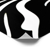 Moderne vrouw zwart-wit poster (Hoek)