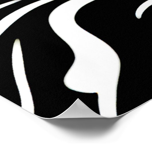 Moderne vrouw zwart-wit poster (Hoek)