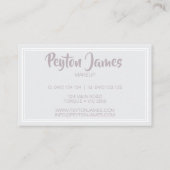 Moderne vrouwelijke bloemen visitekaartje (Achterkant)