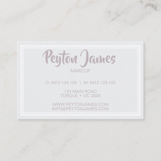 Moderne vrouwelijke bloemen visitekaartje (Achterkant)