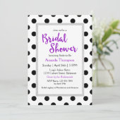 Moderne Vrouwelijke Chic Stippen Bruidsmeisjesfees Kaart (Staand voorkant)
