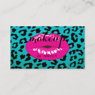 Moderne Vrouwelijke Elegante Luipaardprint Roze Li Visitekaartje