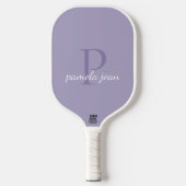 Moderne Vrouwelijke Pastel Monogram Aangepaste Naa Pickleball Paddle (Voorkant)