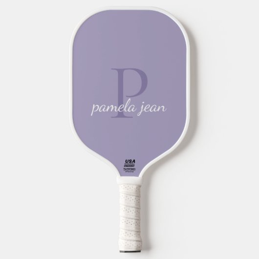Moderne Vrouwelijke Pastel Monogram Aangepaste Naa Pickleball Paddle (Voorkant)