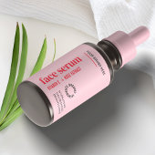 Moderne Vrouwelijke Roze Gezicht Serum Olie Droppe Etiket