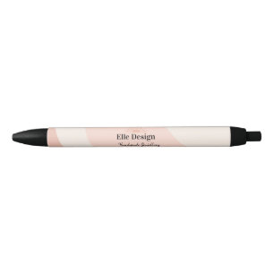 Moderne Vrouwelijke Roze Professionele Logo Zwarte Inkt Pen