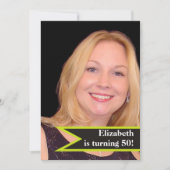 Moderne vrouwen 50ste verjaardag eenvoudige foto kaart (Voorkant)