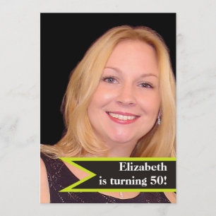 Moderne vrouwen 50ste verjaardag eenvoudige foto kaart