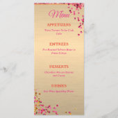 Moderne Vrouwen 50ste Verjaardag Goud Roze Hoge Ha Menu (Voorkant)