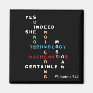 Moderne vrouwen in het STEM-kruiswoord Magneet