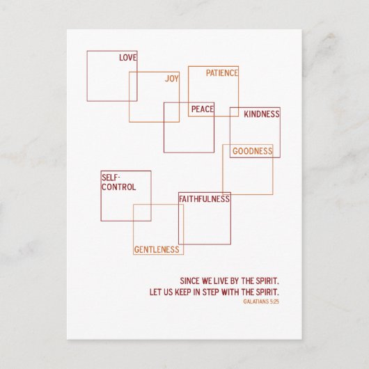 Moderne vruchten van het gedistilleerde ontwerp briefkaart (Voorkant)