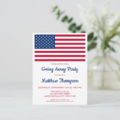 Moderne VS militaire soldaat met vlaggen die wegga Briefkaart (Staand voorkant)