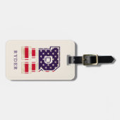 Moderne VS Vlag Monogram R Bagagelabel (Voorkant horizontaal)