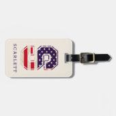 Moderne VS Vlag Monogram S Bagagelabel (Voorkant horizontaal)