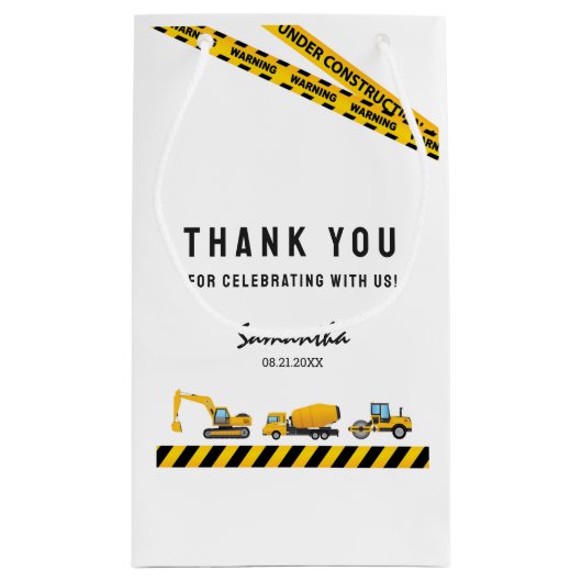 Moderne vuilniswagen voor vrachtwagens klein cadeauzakje (Achterkant)