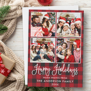 Moderne vun kalligrafie foto 4 foto's feestdagenkaart