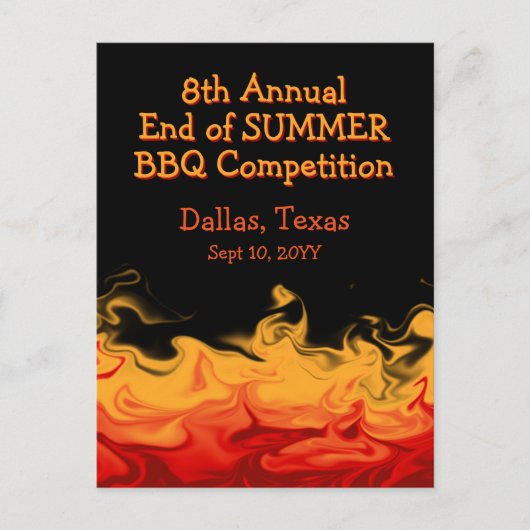 Moderne vuurgevechten BBQ sluiten concurrentie uit Briefkaart (Voorkant)