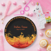 Moderne vuurgevechten BBQ sluiten concurrentie uit Papieren Bordje (Feest)