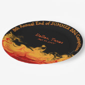 Moderne vuurgevechten BBQ sluiten concurrentie uit Papieren Bordje (Gekanteld)