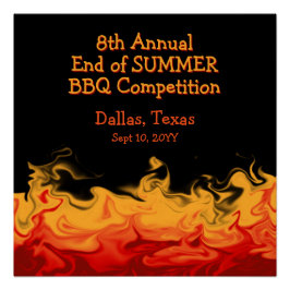 Moderne vuurgevechten BBQ sluiten concurrentie uit Perfect Poster