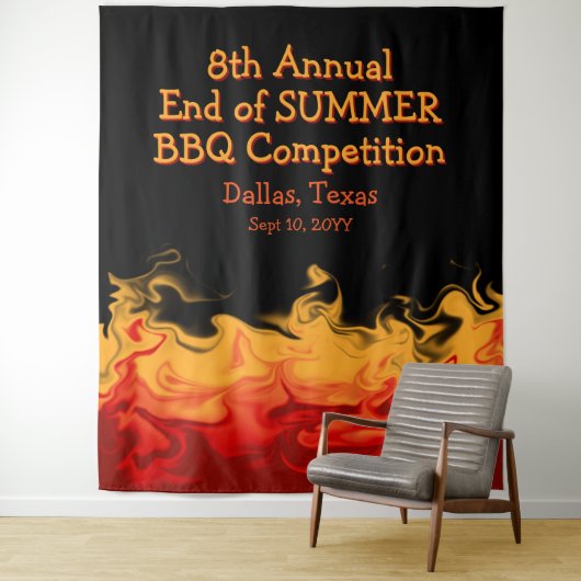 Moderne vuurgevechten BBQ sluiten concurrentie uit Wandkleed (In situ)
