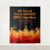 Moderne vuurgevechten BBQ sluiten concurrentie uit Wandkleed (Voorkant)