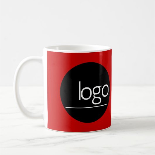 MODERNE VUURKOOL MAAKT UW EIGEN LOGO ROOD KOFFIEMOK (Links)