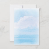 Moderne Vuurtoren Aquarel Scheepvaart Bruiloft Bedankkaart (Achterkant)