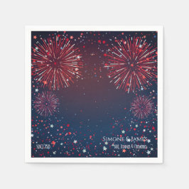 Moderne Vuurwerk 4 juli Feest Decoratie Servet