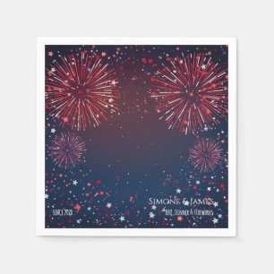 Moderne Vuurwerk 4 juli Feest Decoratie Servet