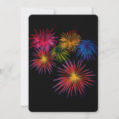 Moderne Vuurwerk Nieuwjaarsfeest Kaart (Achterkant)