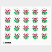 Moderne Wales QR-code stickers, Welshe vlag Ronde Sticker (Vel)