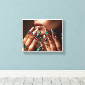 Moderne Wall Decor Nail Art Ingelijste Kunst Canvas Afdruk (Insitu (Houten vloer))