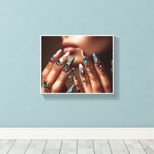 Moderne Wall Decor Nail Art Ingelijste Kunst Canvas Afdruk (Insitu (Houten vloer))