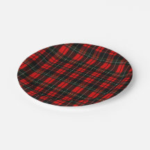 Moderne Wallace Rood Schotse Tartan Plaid Patroon