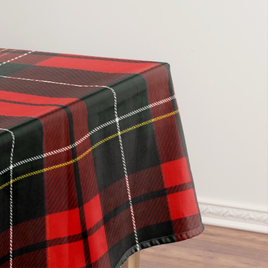 Moderne Wallace Rood Schotse Tartan Plaid Patroon Tafelkleed (Voorbeeld)