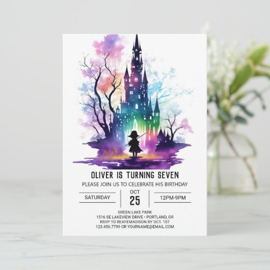 Moderne Wand Wielder Verjaardag Kaart (Staand voorkant)