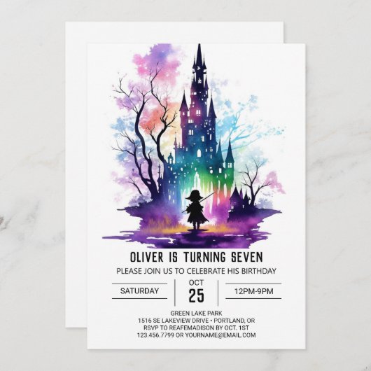 Moderne Wand Wielder Verjaardag Kaart (Voorkant / Achterkant)