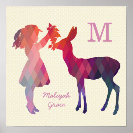 Moderne  wandafdruk voor meisjes en vrouwen poster