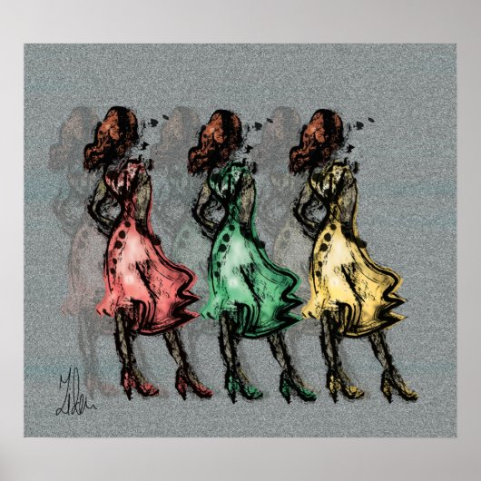 Moderne wandbekleding — poster (Voorkant)
