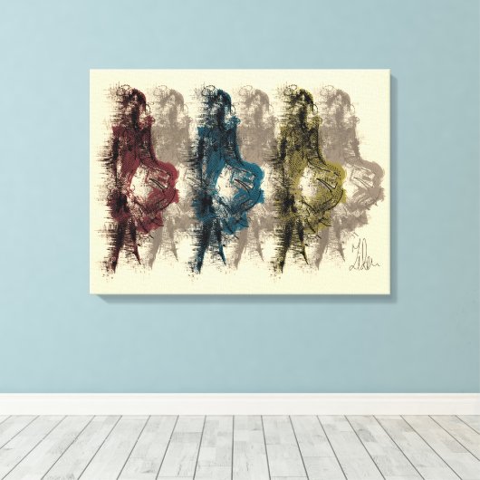 Moderne wanddecoratie - gewikkeld canvas (Insitu (Houten vloer))