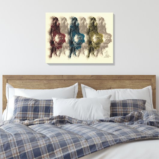 Moderne wanddecoratie - gewikkeld canvas (Insitu (Slaapkamer))