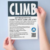 Moderne, wandelende en klimmende reclamebrochure flyer (Hand)