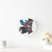 Moderne wandklok – eclectische dierenprint & abstr (Huis)