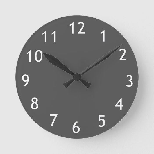 Moderne wandklok in grijs (Voorkant)