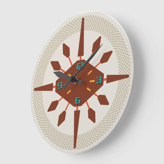 Moderne wandklok uit het midden van de eeuw - Diam (Hoek)